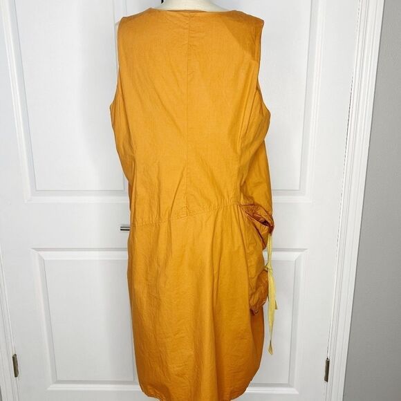 Grifflin Paris Orange Art to Wear Dress Size L Artsy - Picture 3 of 8